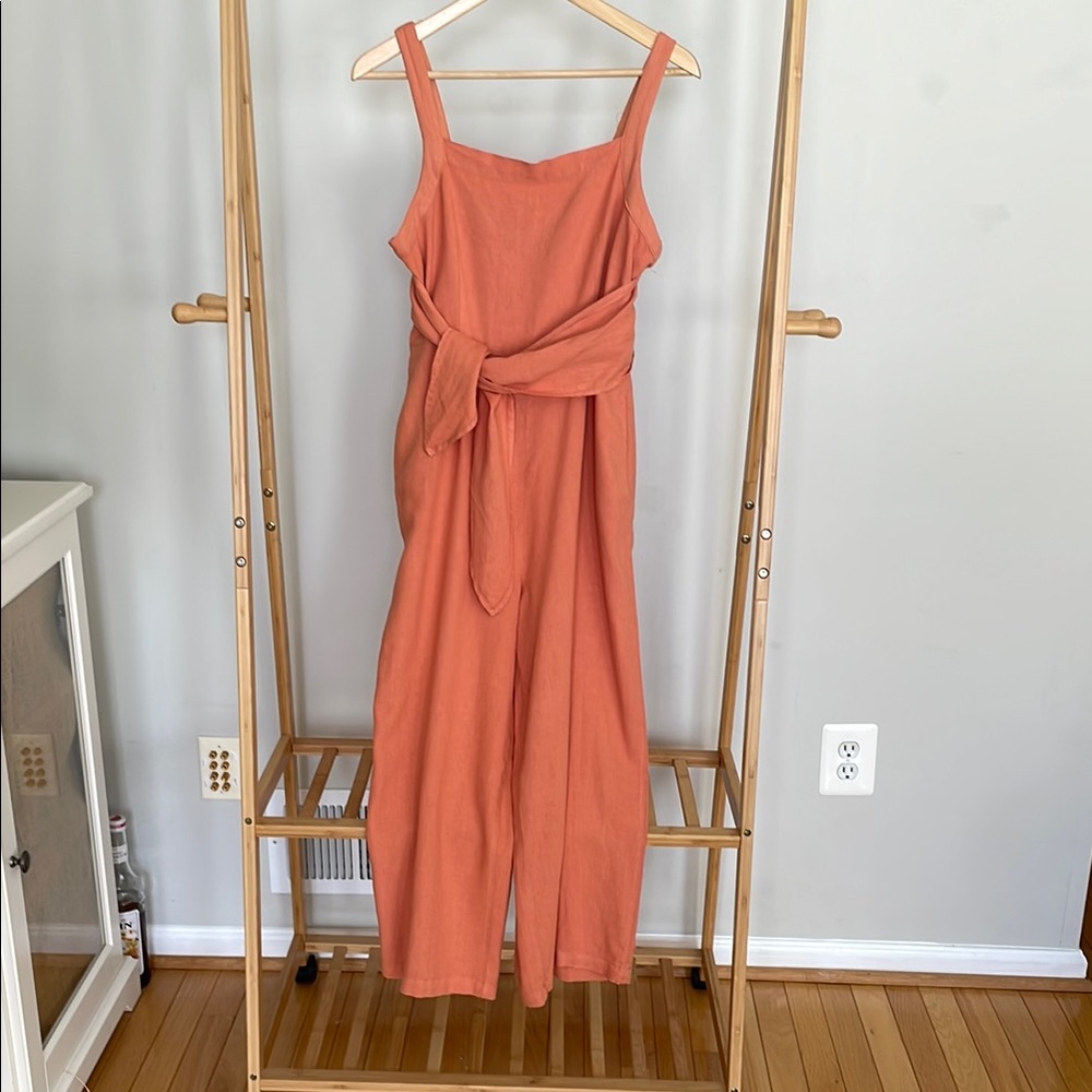 Linen blend jumpsuit